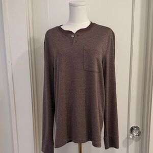 Prana Men's Mauve Long Sleeve Henley